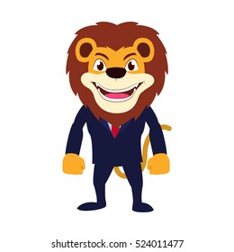 Smart looking Lion character set