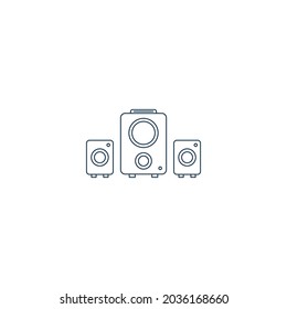Smart loudspeaker sound box icon vector