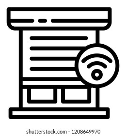 Smart louver icon. Outline smart louver vector icon for web design isolated on white background