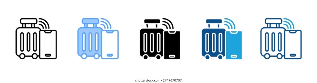 Smart Luggage icon multiple style and collection