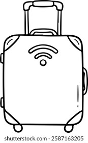 Smart Luggage with Wi-Fi Tracking Icon