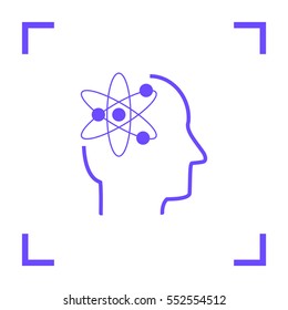 smart man isolated minimal icon. genius graph line vector icon for websites and mobile minimalistic flat design. 