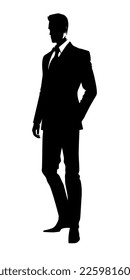 Smart Man Vector isolated in white background