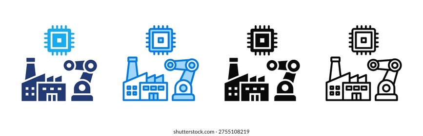 Smart Manufacturing icon sheet multiple style collection