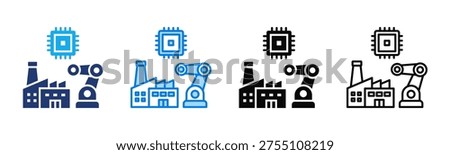 Smart Manufacturing icon sheet multiple style collection