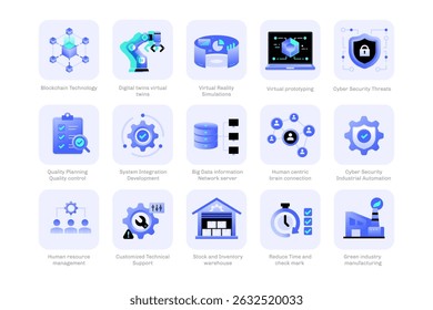 Smart Manufacturing and Industry Icon Illustration Part 2