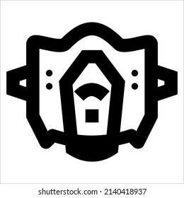 smart mask icon. for medical information. simple icon design