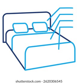 Smart Mattress icon represented by Automatic Mattress Dual Line style.