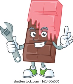 Smart Mechanic chocolate bar with pink cream cartoon character design