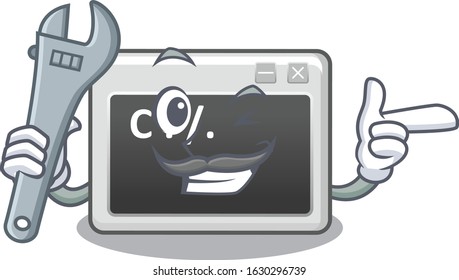 Smart Mechanic command window cartoon character design