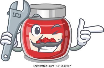 Smart Mechanic raspberry jam cartoon character design