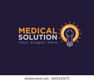 design de logotipo de solução médica inteligente para a saúde consulte