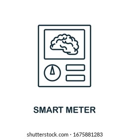 Smart Meter Icon From Iot Collection. Simple Line Smart Meter Icon For Templates, Web Design And Infographics