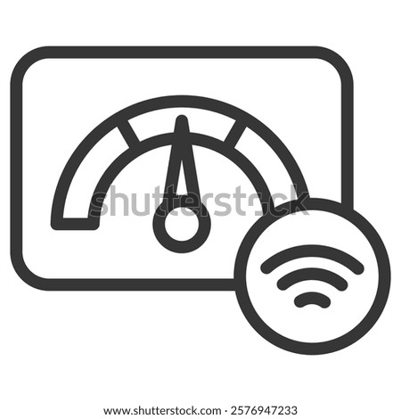 Smart Meter Icon Lineal Style Vector Illustration