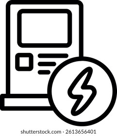 Smart Meter Line Vector Icon Design