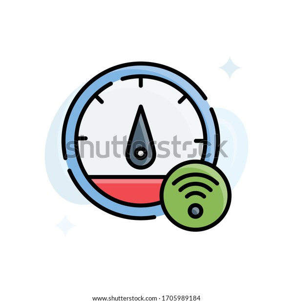 Smart Meter vector\
illustration. Filled outline style icon. Technology & Smart\
Working symbol. 