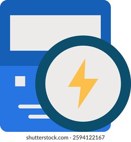 Smart Meters Icon for Digital Energy Tracking and Efficiency. Flat icon