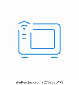smart microwave icon sign vector