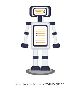 Smart military robot with a screen on its body