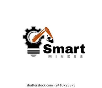 smart mining system logo icon symbol design template illustration inspiration