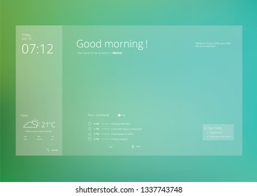 Smart Mirror Data Infographics Vector Illustration 