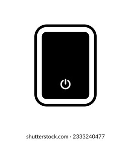 Icono de espejo inteligente en fondo blanco