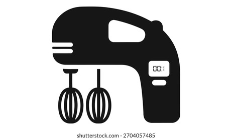 Misturador inteligente com controle de mistura automatizado isolado no fundo branco aparelho de cozinha moderna para preparação automática de alimentos
