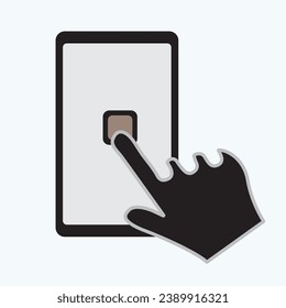 Smart Mobile with hand vector illustration eps
