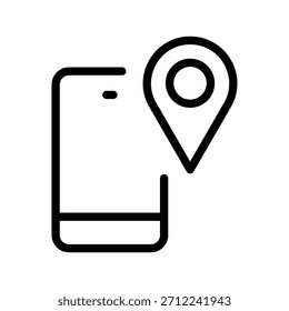 Colección de iconos de Locación móvil inteligente para seguimiento GPS, navegación de teléfonos inteligentes, mapas en tiempo real y guías de viaje
