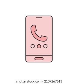 smart mobile phone calling icon