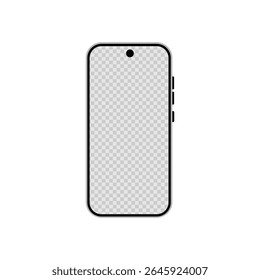 Smart Mobile Phone Icon Set – Minimale Vector Smartphone Symbolen voor App, UI en Web Interface Ontwerp gedetailleerde mobiele telefoon template vooraanzicht, model mobiele telefoon.