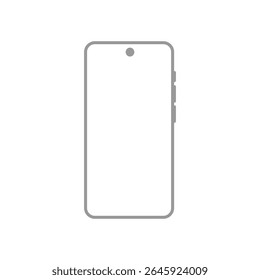 Smart Mobile Phone Icon Set – Minimale Vector Smartphone Symbolen voor App, UI en Web Interface Ontwerp gedetailleerde mobiele telefoon template vooraanzicht, model mobiele telefoon.