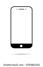 Sonido de teléfonos móviles inteligentes, plantilla de tecnología Smartphone, teléfono en blanco moderno, ilustración vectorial realista.