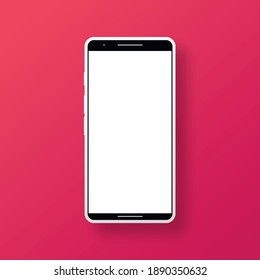 Das Smartphone von vorne gesehen. Für Spieledesign, Smartphone-App-Präsentation oder Brieftasche-Muster.