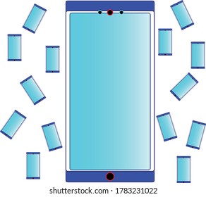 Smart mobile phones vector or illustrations