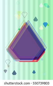smart model with gem vector background, adornment of emblematic example