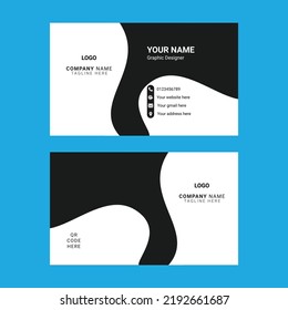 SMART MODERN BUSINESS CARD, VECTOR ILLUSTRATION, BLACK AND WHITE