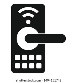 Smart modern door icon. Simple illustration of smart modern door vector icon for web design isolated on white background