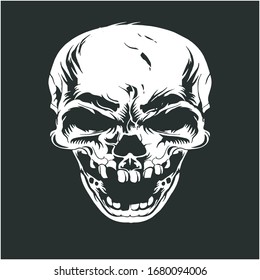 smart modern skull vector design