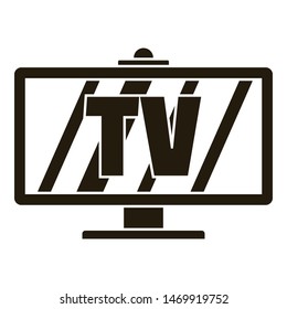 Smart modern tv icon. Simple illustration of smart modern tv vector icon for web design isolated on white background