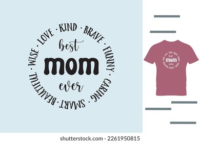 Smart mom t shirt design