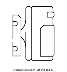 smart motion sensor home line icon vector. smart motion sensor home sign. isolated contour symbol black illustration