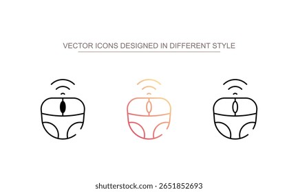 Diseño de icono de ratón inteligente con fondo blanco ilustración de stock