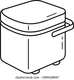 Intelligenter Multicooker. Vektorgrafik.