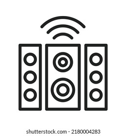 Symbol für intelligente Musikspalte, Vektorbild. Kann auch für künstliche Intelligenz verwendet werden. Geeignet für mobile Apps, Web-Apps und Printmedien.