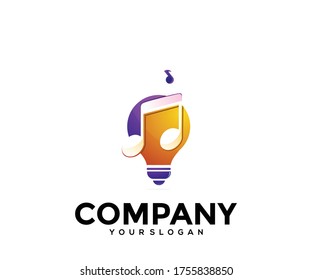 Smart music logo design colorful