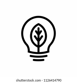 Smart Nature alternative energy idea logo design with bulb and plant icon.