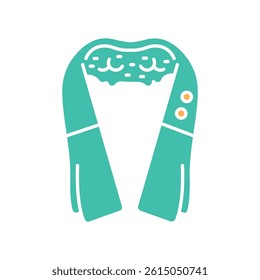 Smart neck massagers color flat icon for digital and print projects.  Minimal clean icons for apps and websites. Modern simple icons for UI UX and branding