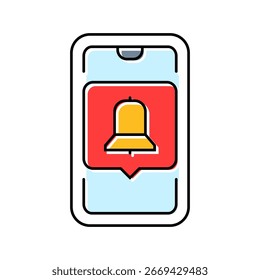 smart notifications color icon vector. smart notifications sign. isolated symbol illustration