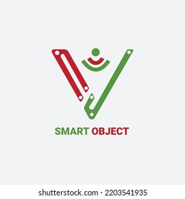 Smart Object  Logo Digital Morden  Creative Abstract Logo Style Vector